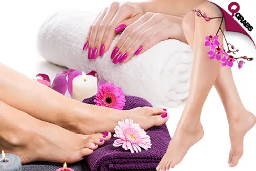 For QR75 Enjoy an Express Manicure & Pedicure OR for QR149, Get Smooth Skin with a Full Body Wax! (QR150/QR400 Value)